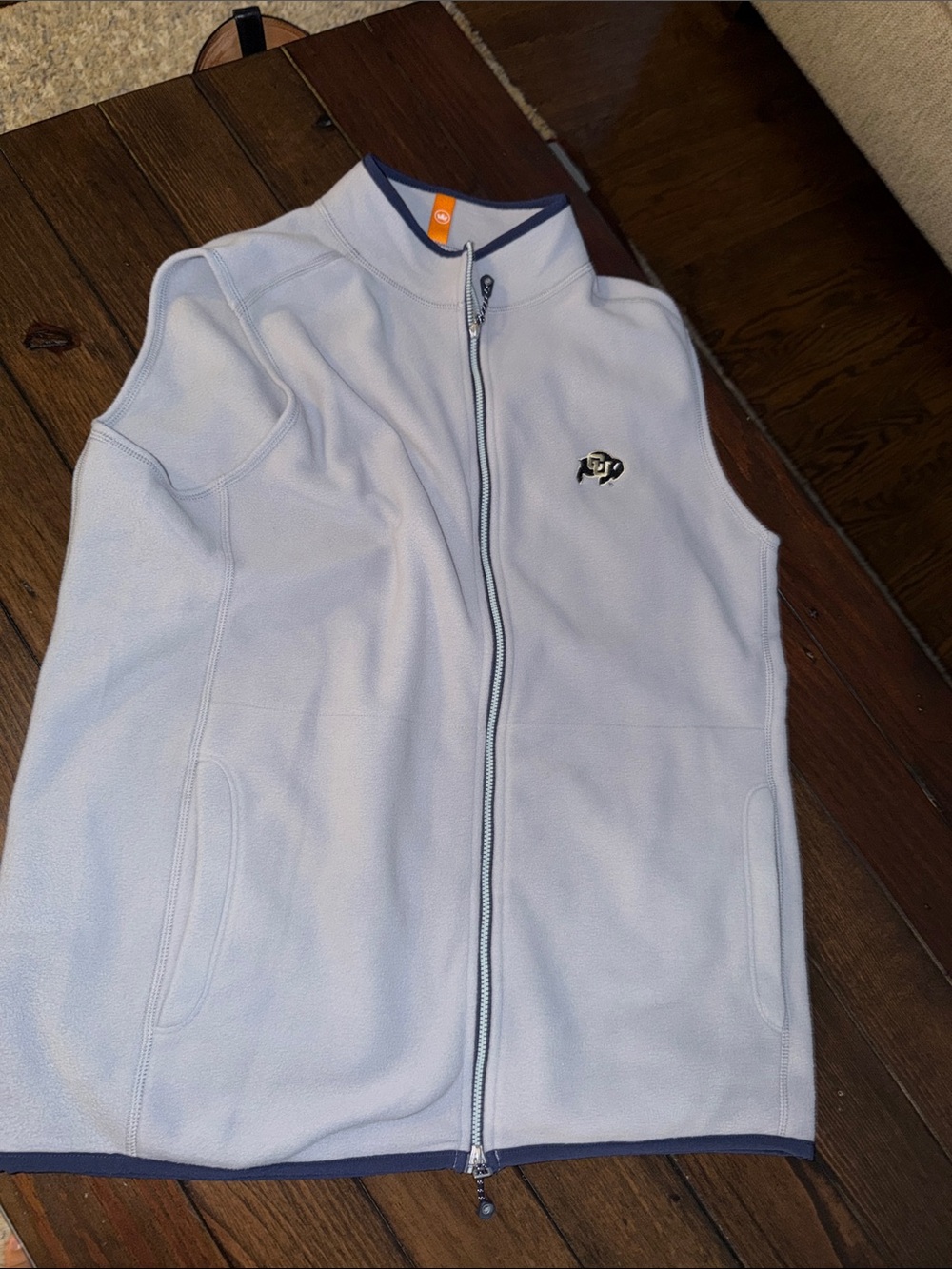 Peter Millar Colorado Buffaloes Fleece Vest Full Zip Embroidered Logo Unisex L